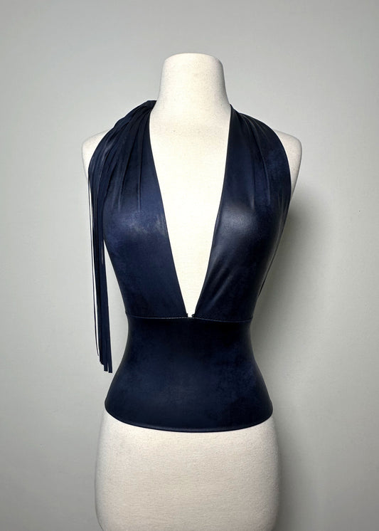 Safa Halter Top | Navy