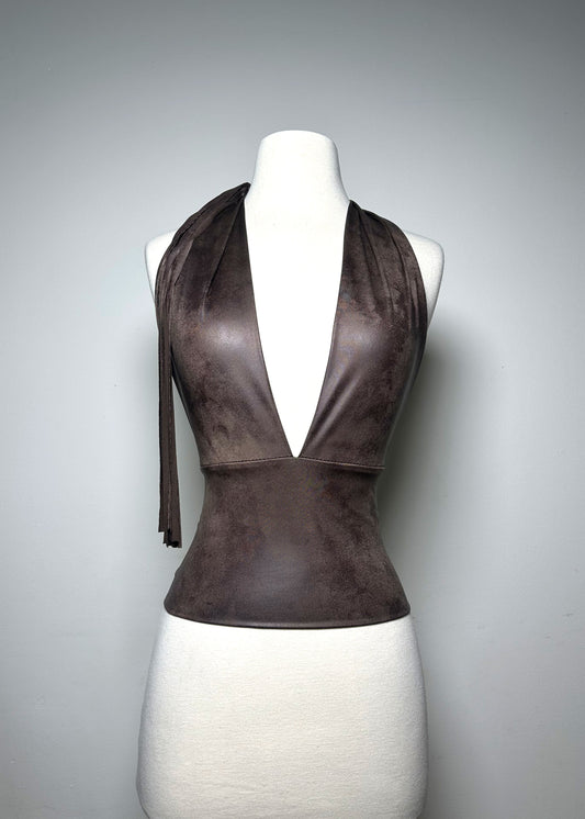 Safa Halter Top | Taupe